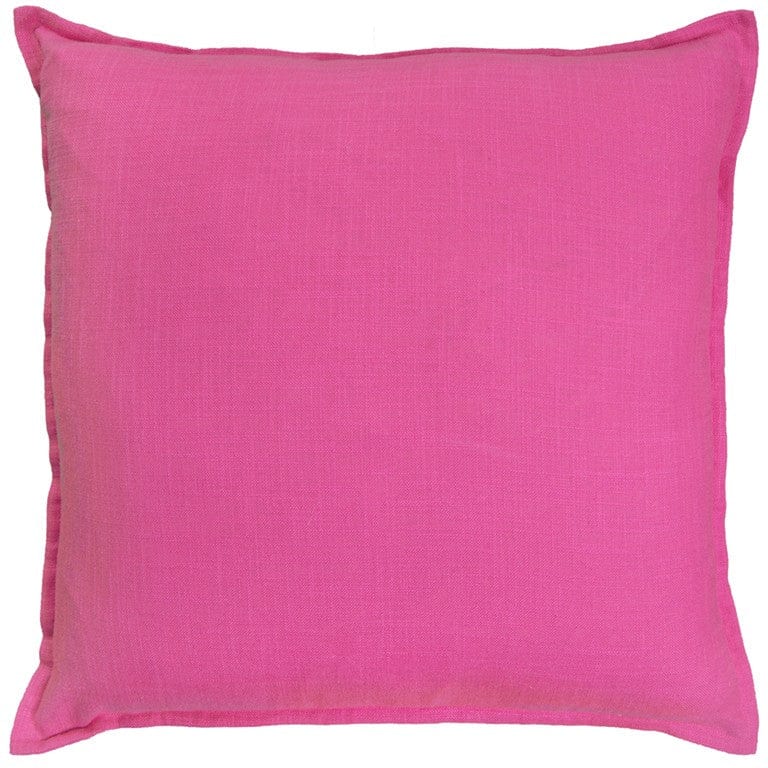 20" Hot Pink Cotton Throw Pillow