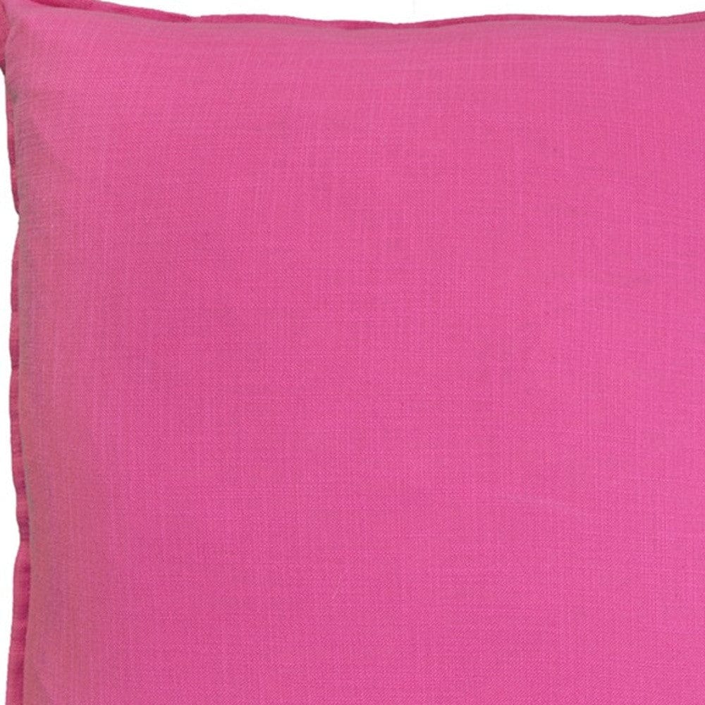 20" Hot Pink Cotton Throw Pillow - Image 3