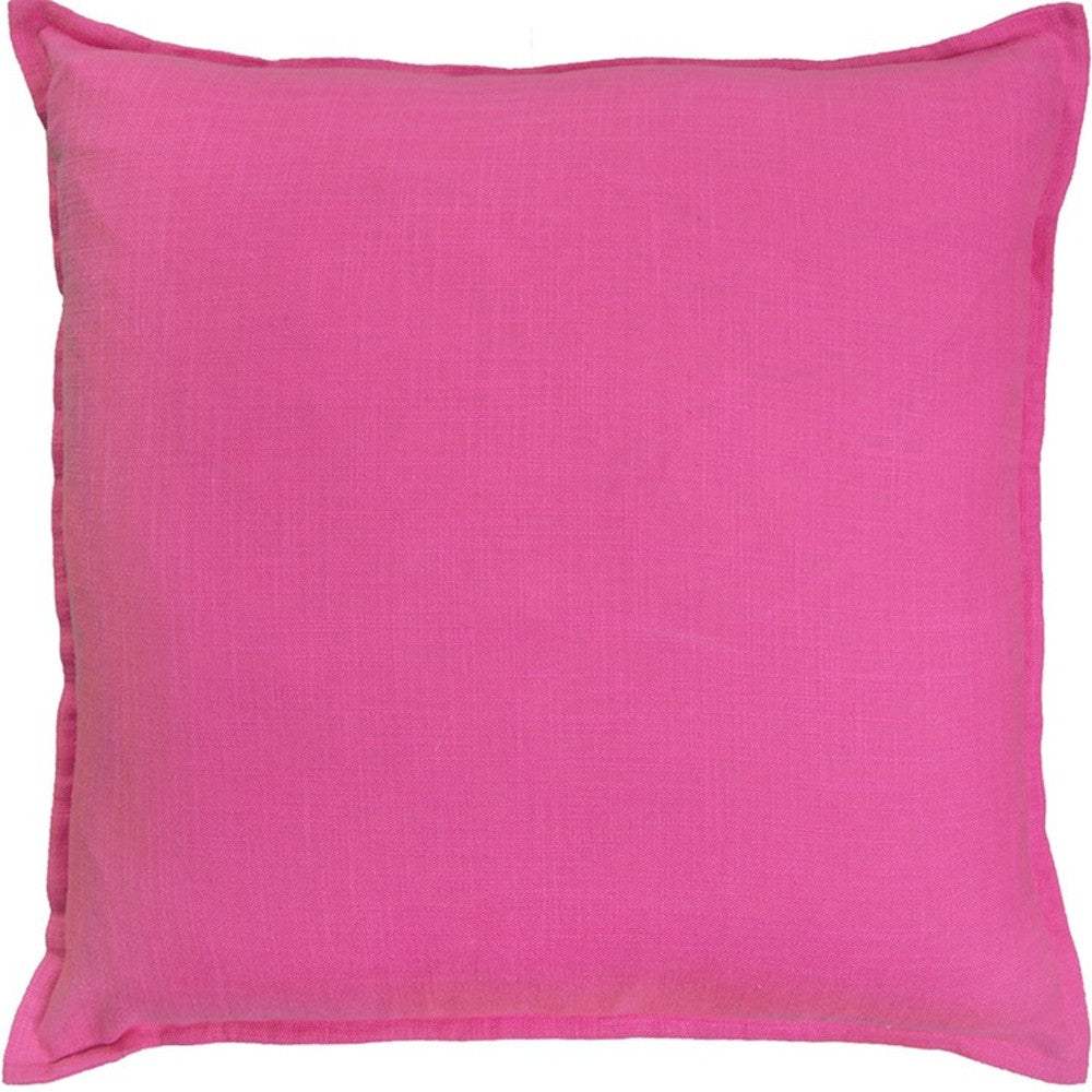 20" Hot Pink Cotton Throw Pillow - Image 4