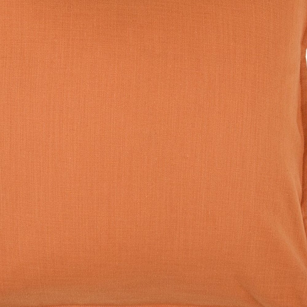 20" Orange Cotton Throw Pillow - Image 3