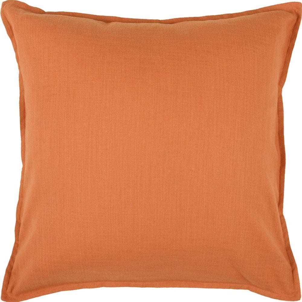 20" Orange Cotton Throw Pillow - Image 4