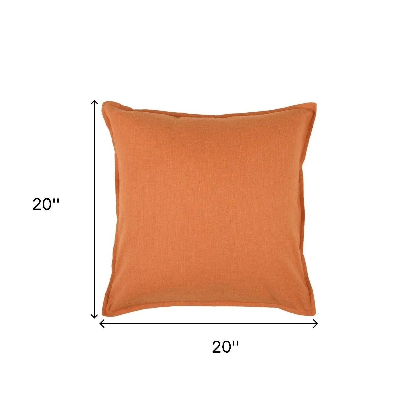 20" Orange Cotton Throw Pillow - Image 5