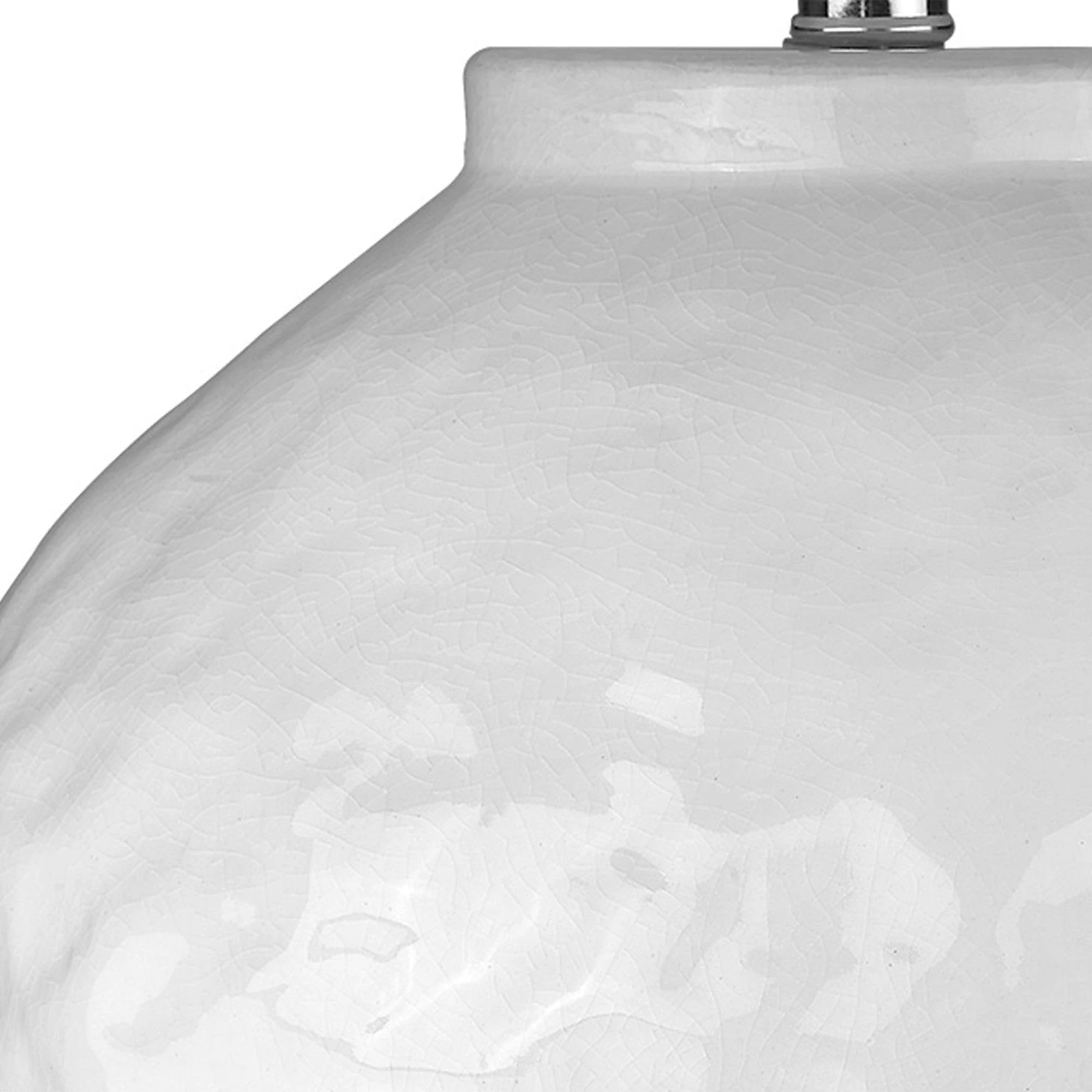 26" White Ceramic Table Lamp With White Drum Shade - Image 6