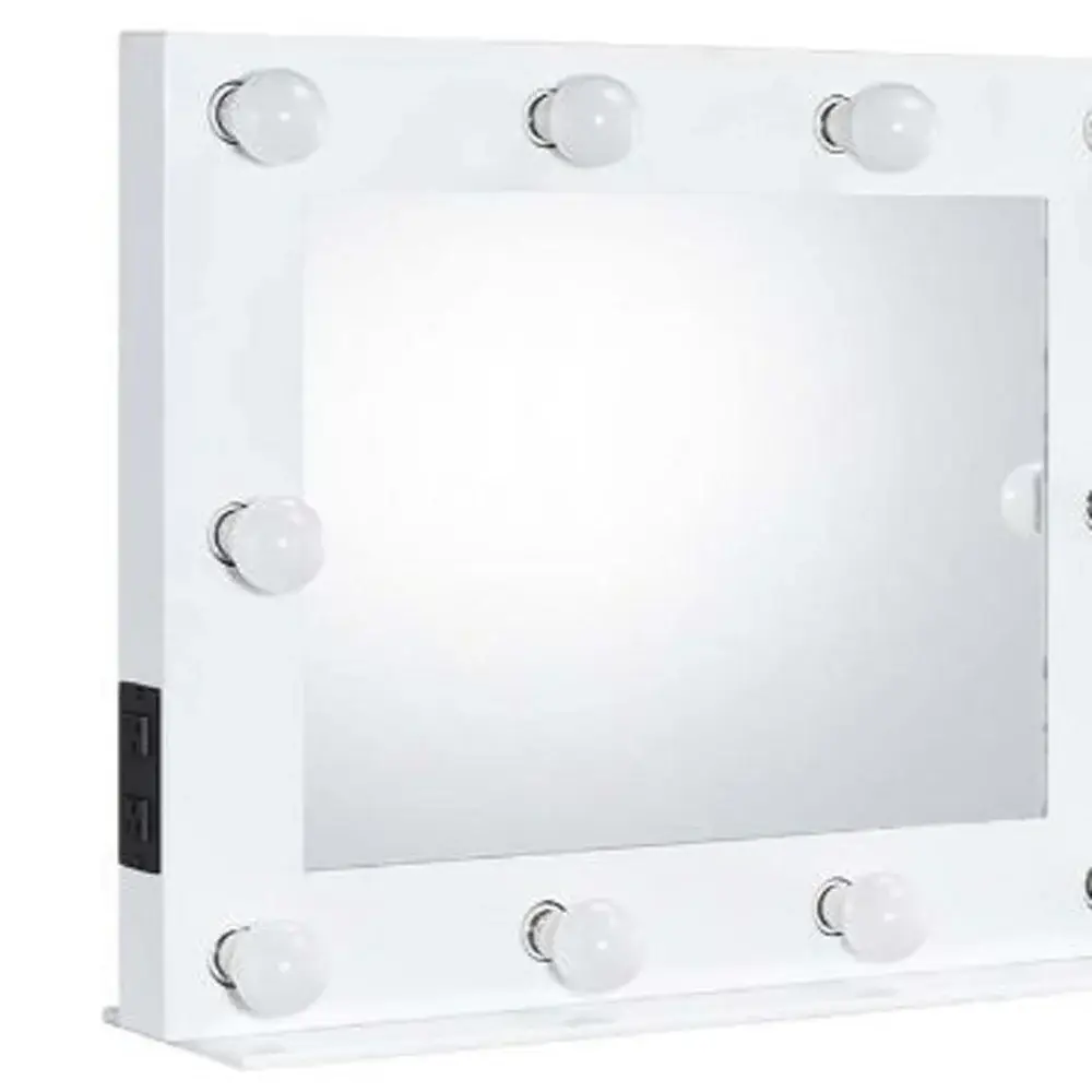 26" White Finish Accent Mirror - Image 3