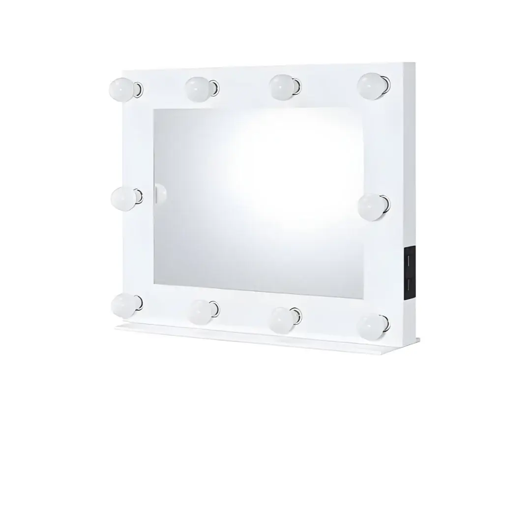 26" White Finish Accent Mirror - Image 4