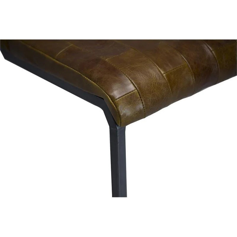 27 " Brown And Black Iron Backless Counter Height Bar Chair - Image 5