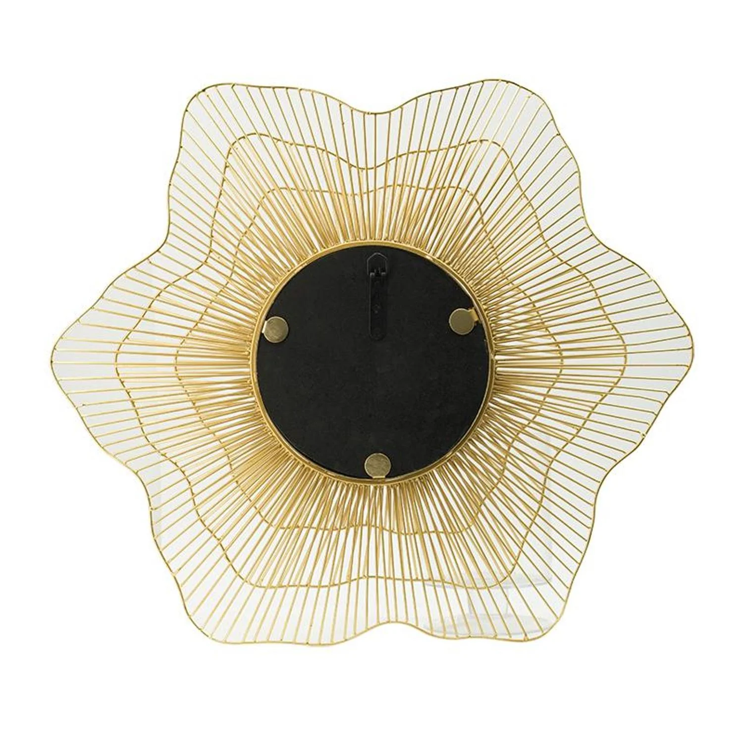 27" Gold Floral Sunburst Iron Framed Accent Mirror - Image 5