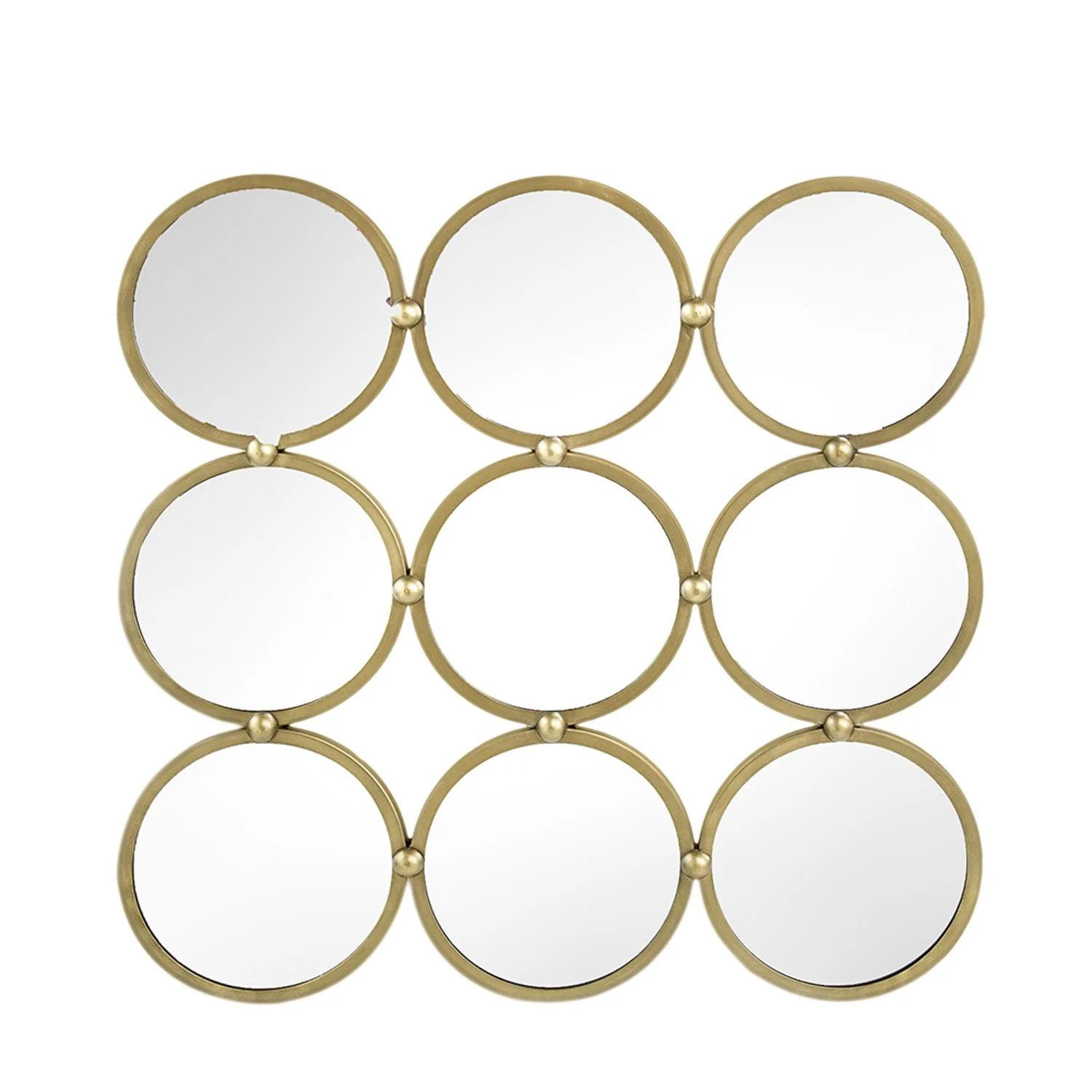 27" Gold Square Iron Framed Accent Mirror - Image 2