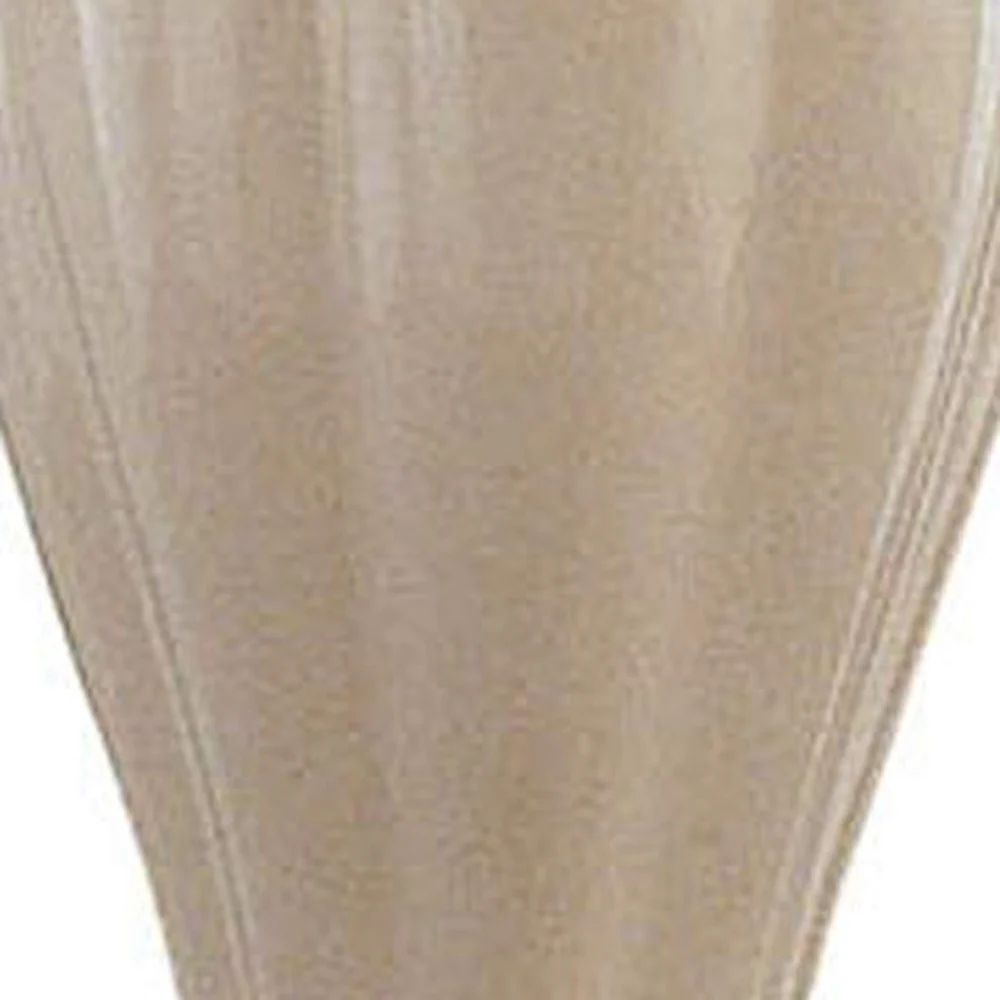 27" Ivory and Gold Ceramic Urn Table Lamp With Off White Empire Shade - Image 5
