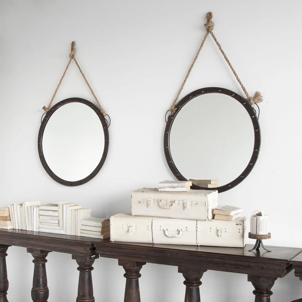 27" Round Metal Frame Wall Mirror - Image 4