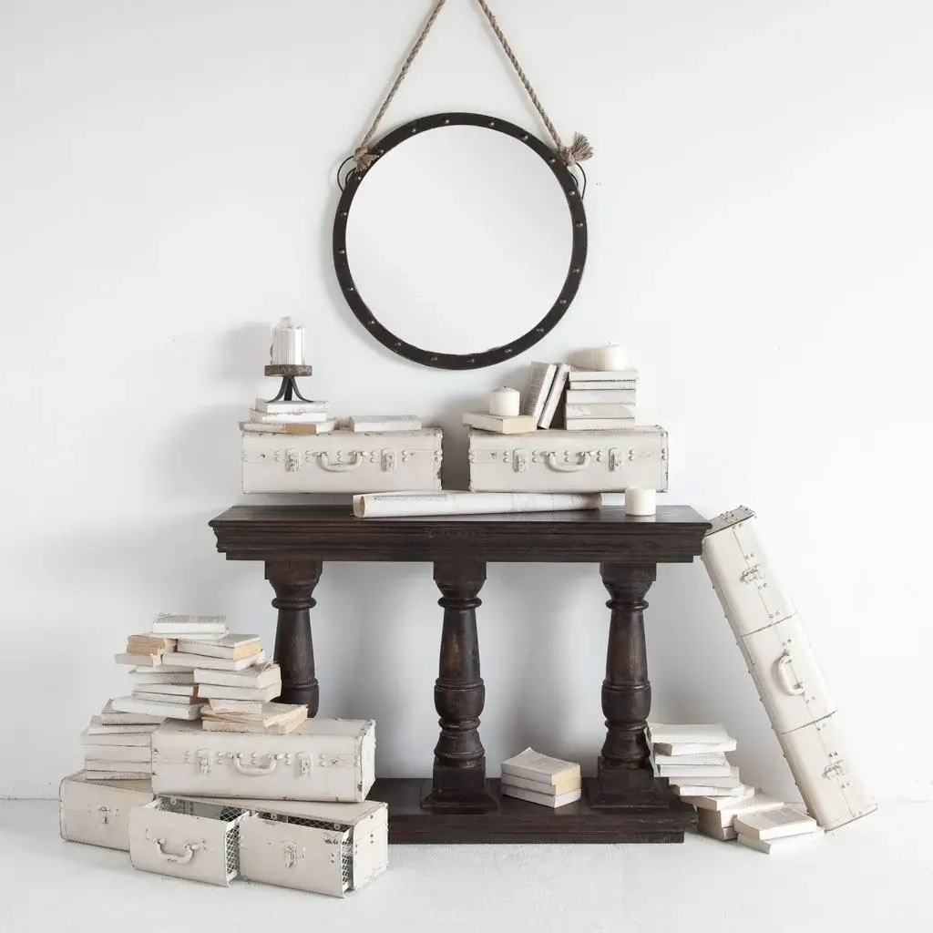 27" Round Metal Frame Wall Mirror - Image 6