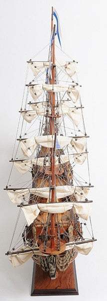 27" Wood Brown Solei Royal Medium Boat Hand Painted Decorative Boat - Image 7