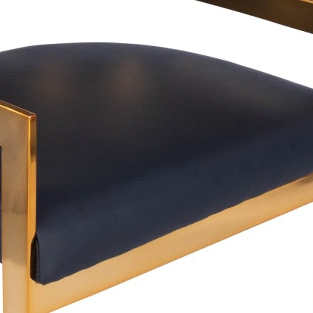28" Black And Gold Iron Low back Counter Height Bar Chair - Image 7