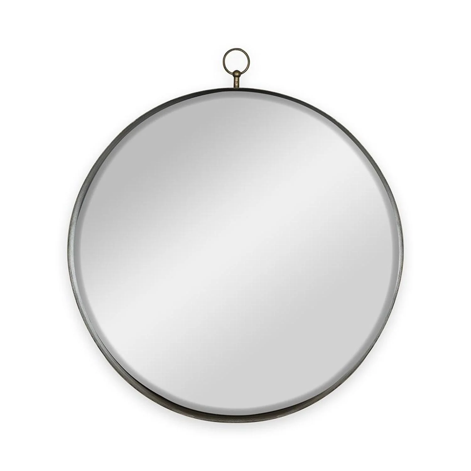 28" Gold Round Iron Framed Accent Mirror - Image 3