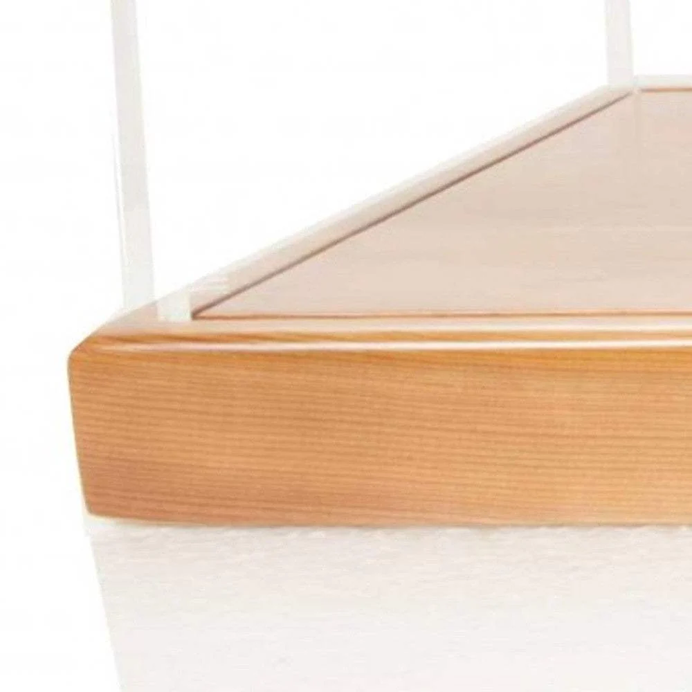 28" Wood Brown Glass Standard Display Stand - Image 5