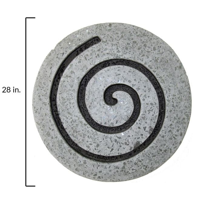 28" X 28" X 2" Gray Round Modern Spiral Wall Art - Image 7