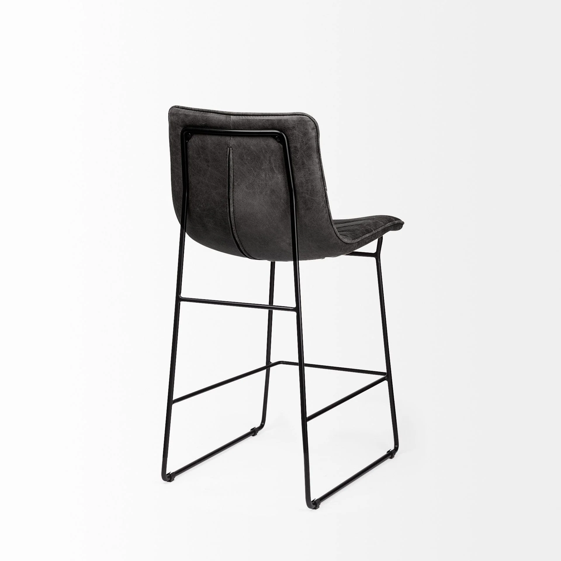 29" Black Iron Counter Height Bar Chair - Image 6