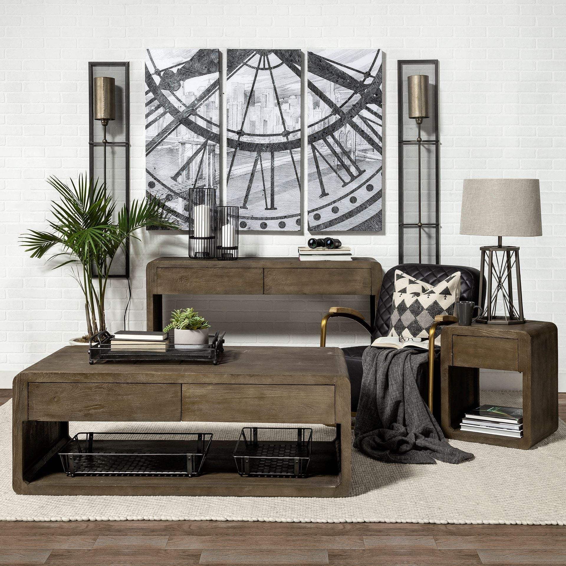 29" Bronze Lamp Base LED With Beige Shade - Image 2