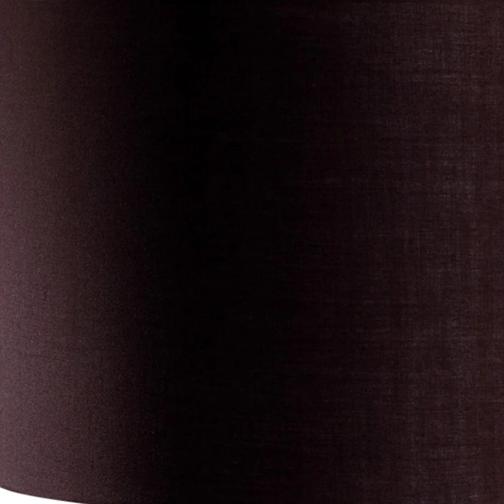 29" Silver Ceramic Geometric Table Lamp With Brown Classic Drum Shade - Image 5