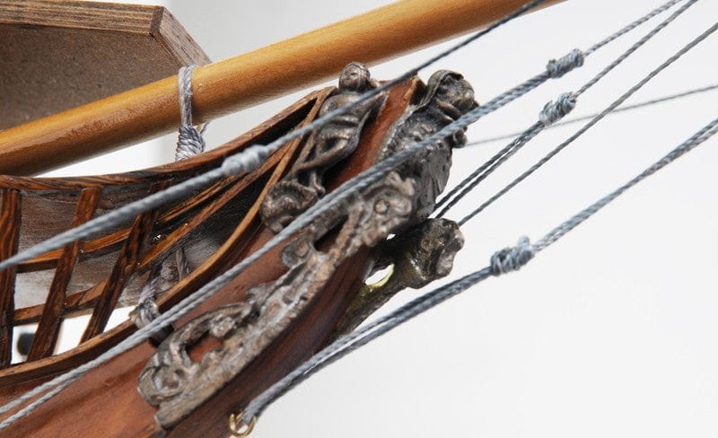 29" Wood Brown HMS Victory Bow Section Hand Painted Decorative Boat - Image 5