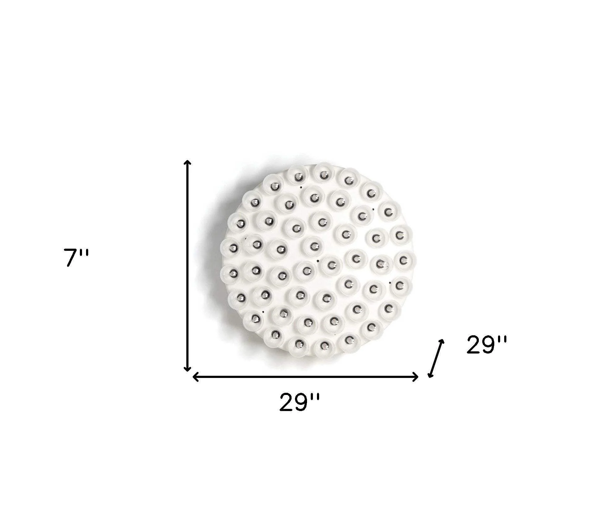 29 X 29 X 7 White Glass Metal Pendant Lamp - Image 9