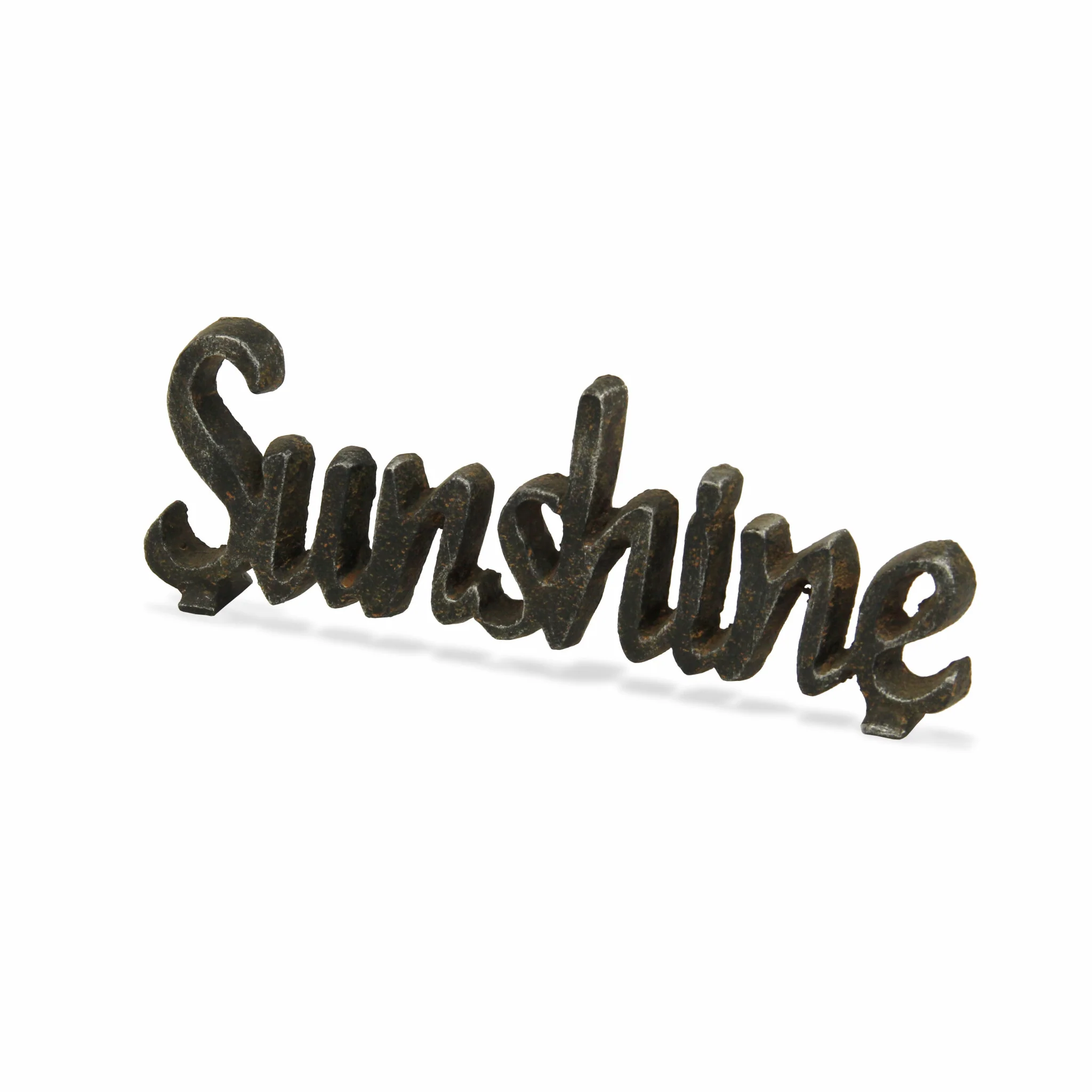 3" Black Cast Iron Hand Painted Sunshine Sculpture - Image 2