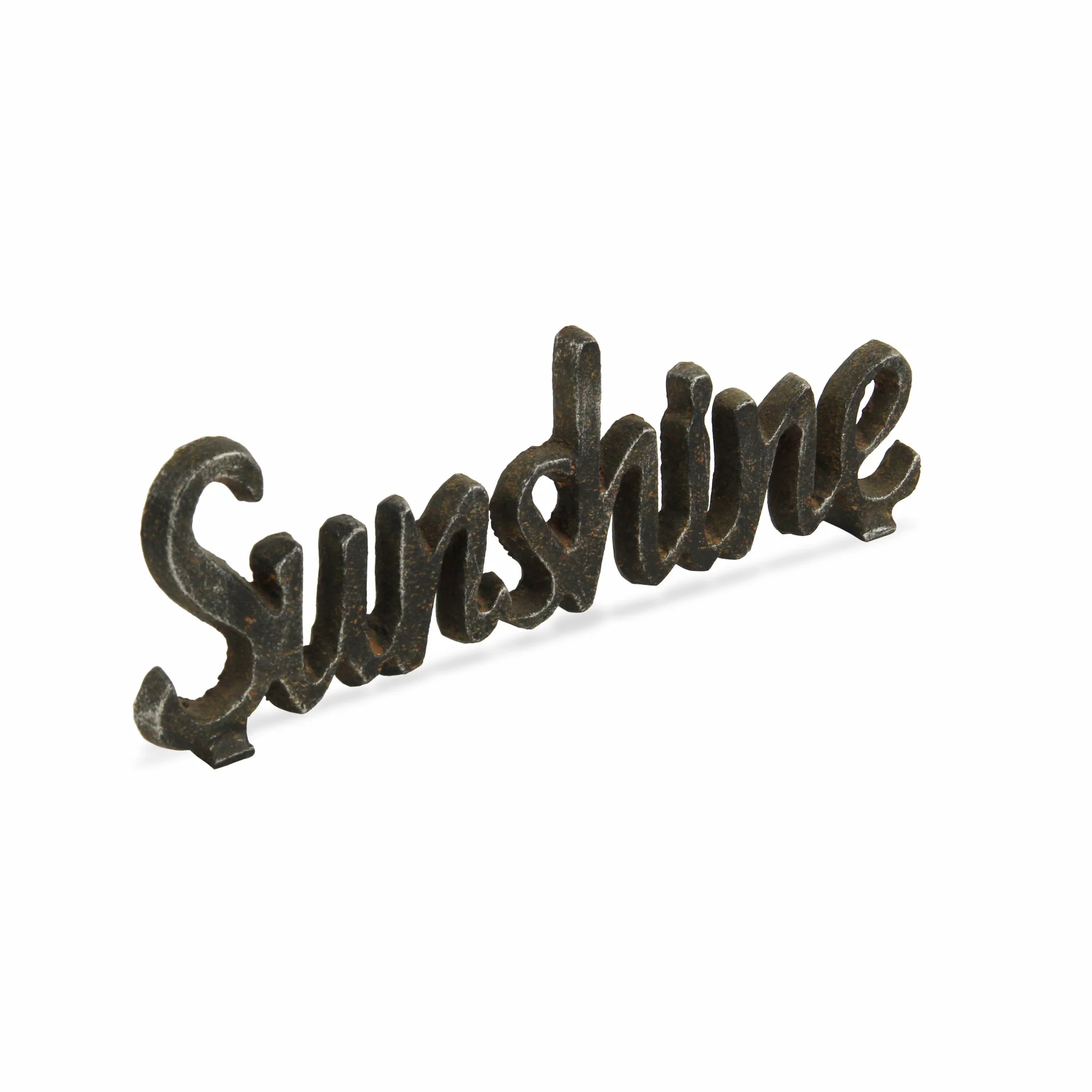 3" Black Cast Iron Hand Painted Sunshine Sculpture - Image 3