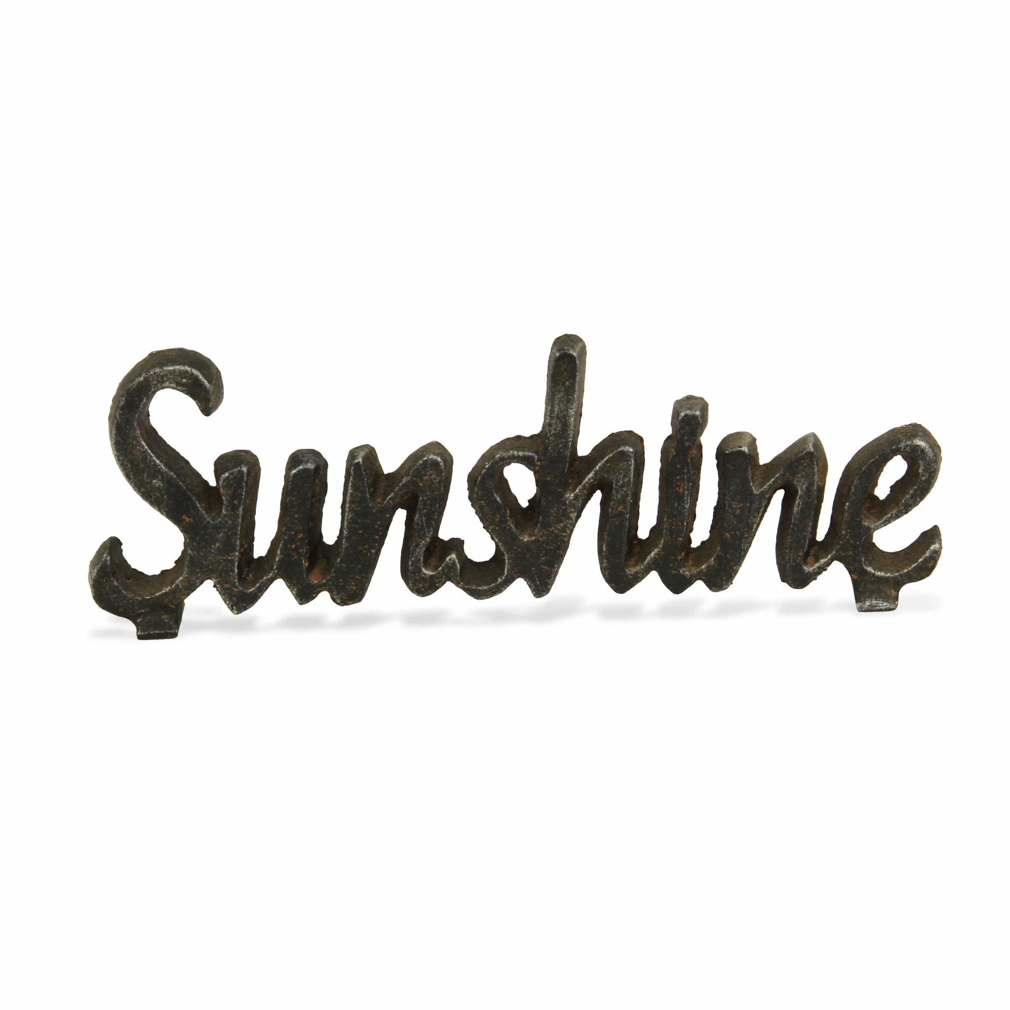 3" Black Cast Iron Hand Painted Sunshine Sculpture - Image 4