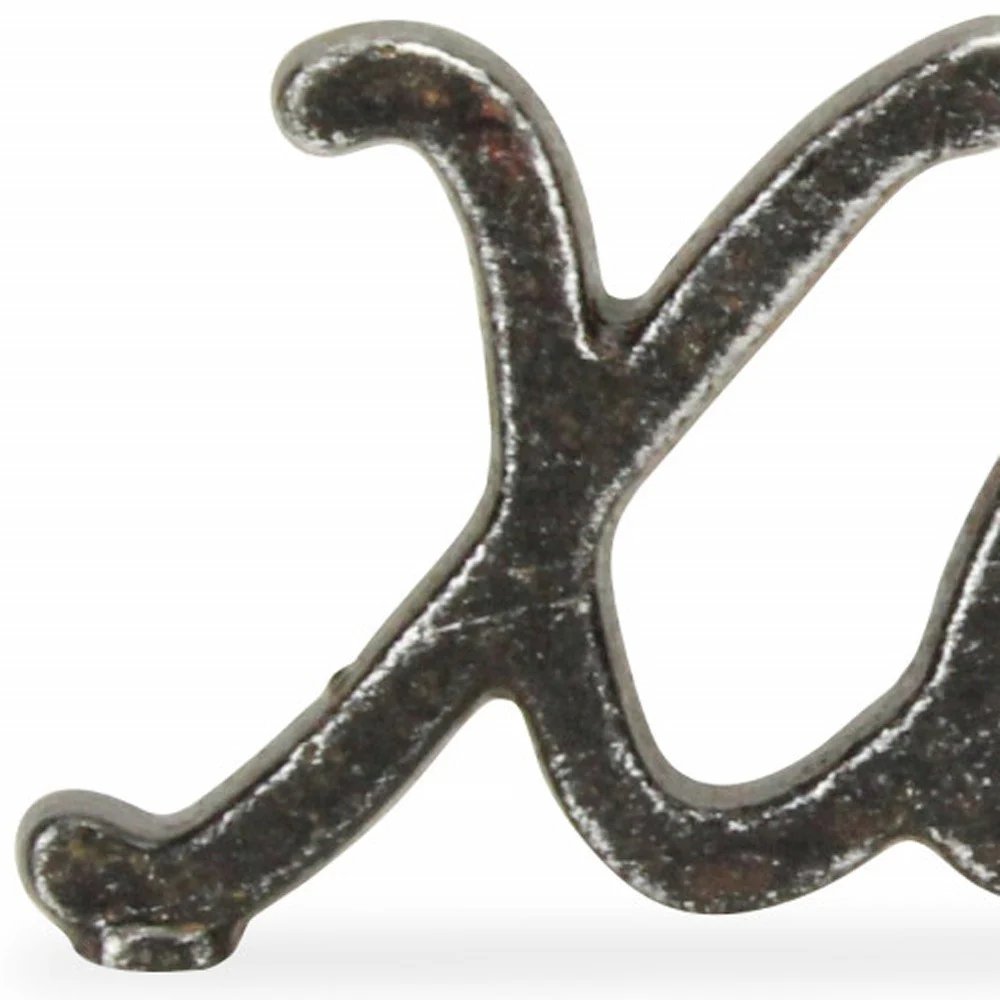 3" Black Cast Iron Hand Painted XOXO Sentiment Tabletop Sculpture - Image 7