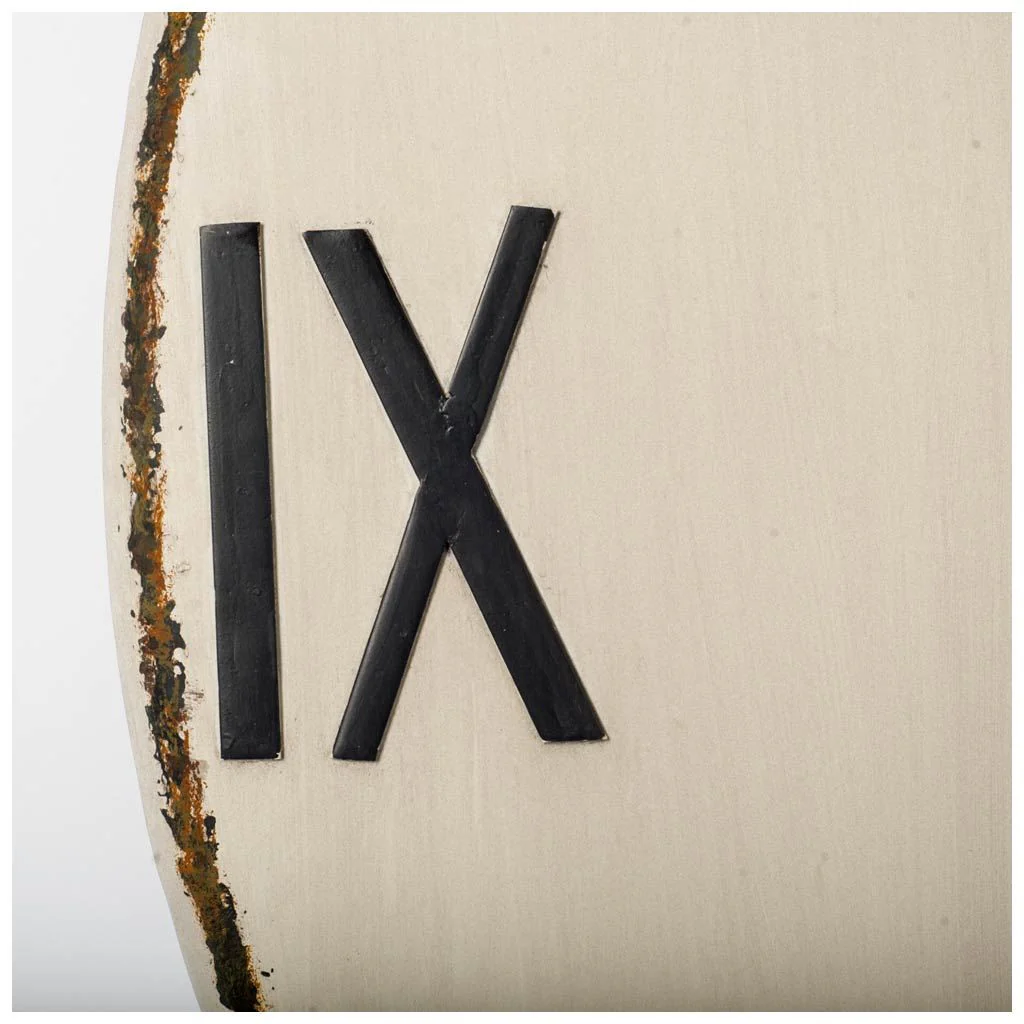3" Circle Black Wood Analog Wall Clock - Image 5