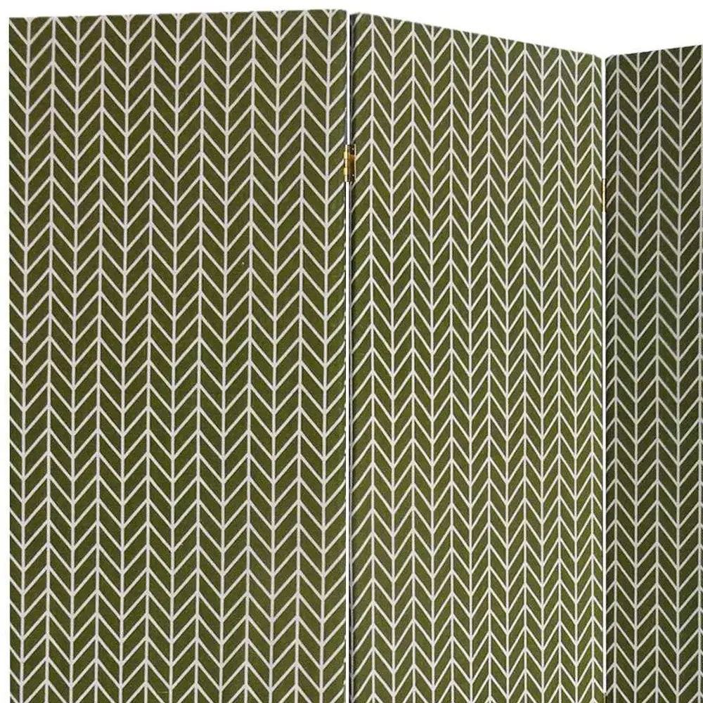 3 Panel Green Soft Fabric Finish Room Divider - Image 2
