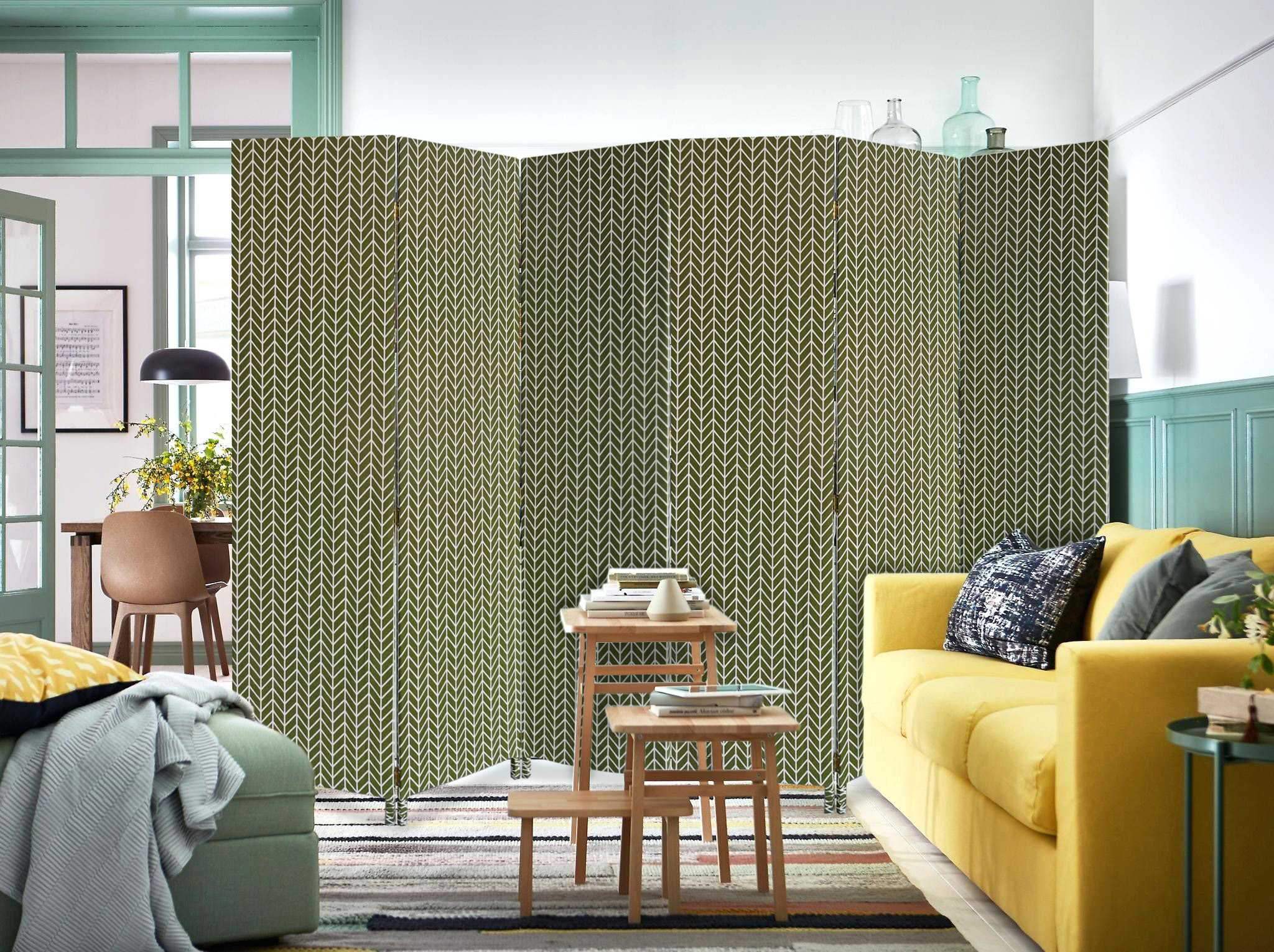 3 Panel Green Soft Fabric Finish Room Divider - Image 5