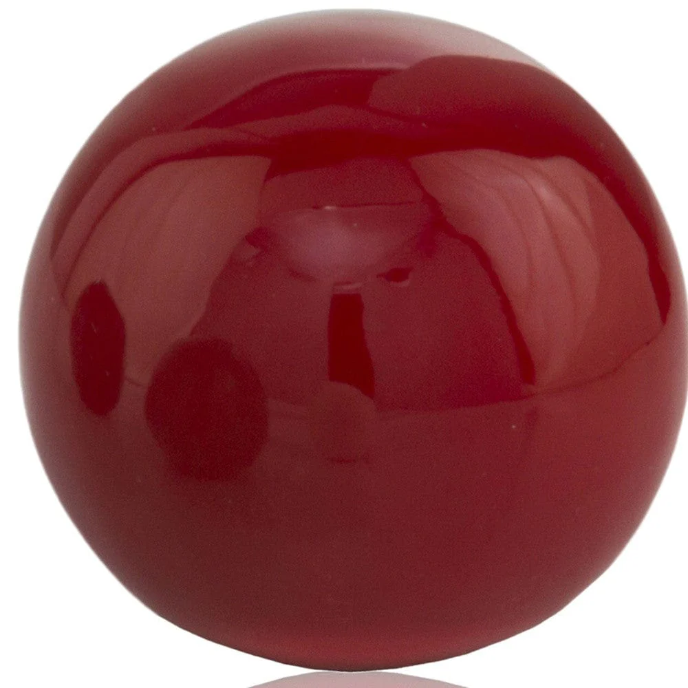3" Red Aluminum Decorative Orb Tabletop Sculpture - Image 5