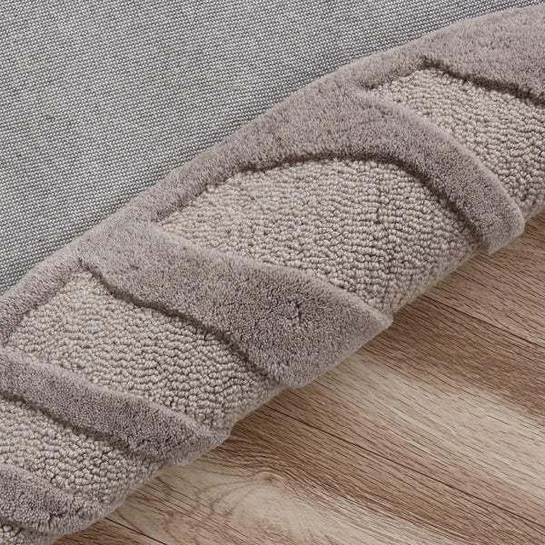 3' Round Taupe Zebra Pattern Area Rug - Image 3