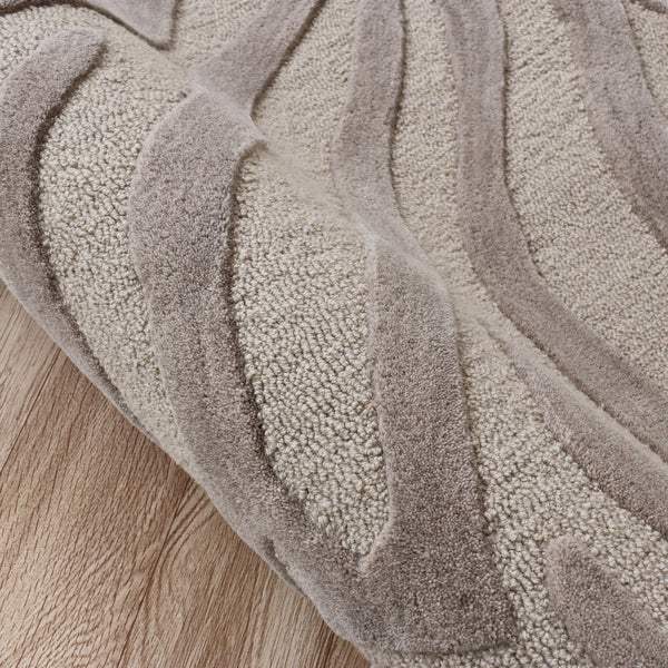 3' Round Taupe Zebra Pattern Area Rug - Image 4