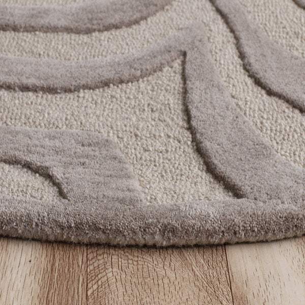 3' Round Taupe Zebra Pattern Area Rug - Image 8