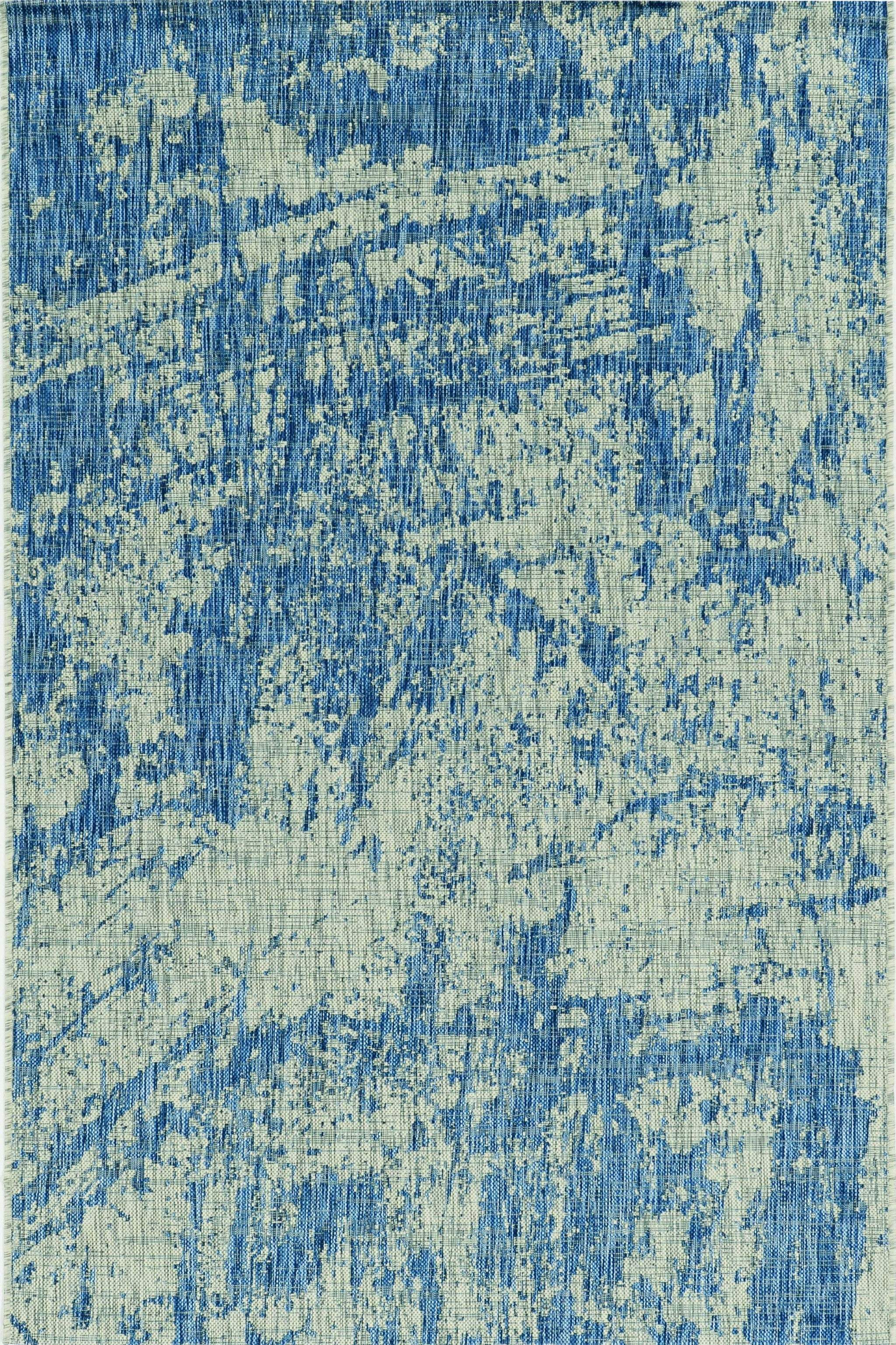 3' X 4' Blue Abstract Area Rug - Image 4