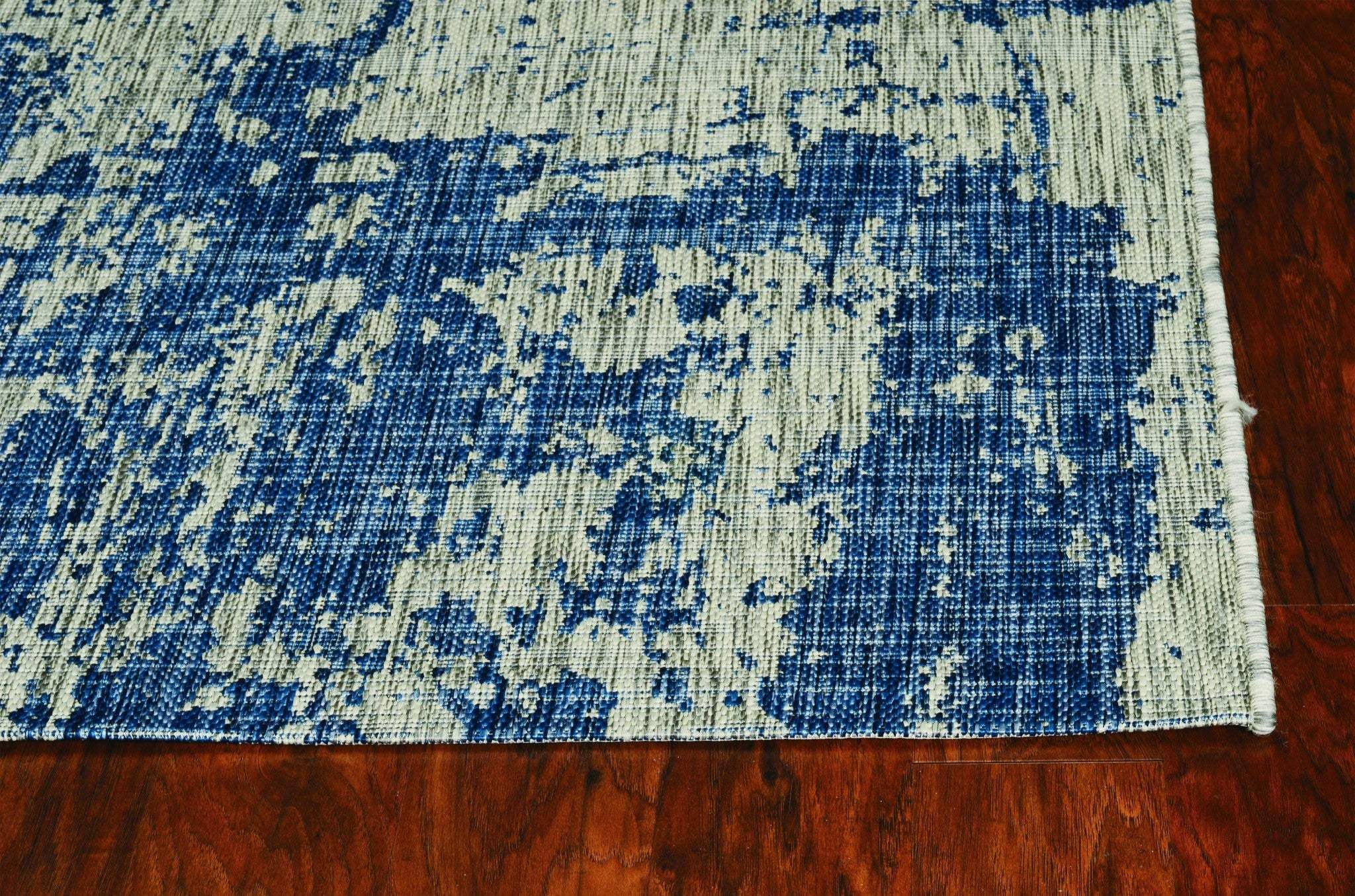 3' X 4' Blue Abstract Area Rug - Image 6