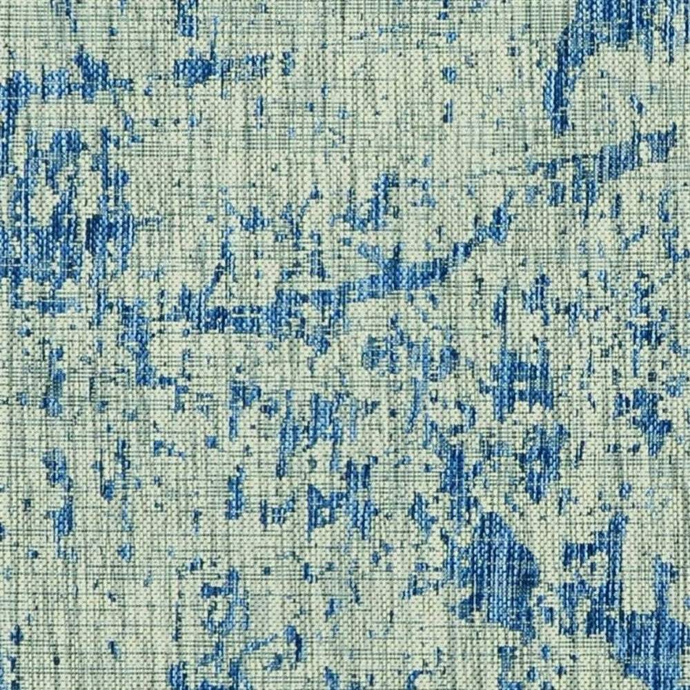 3' X 4' Blue Abstract Area Rug - Image 7