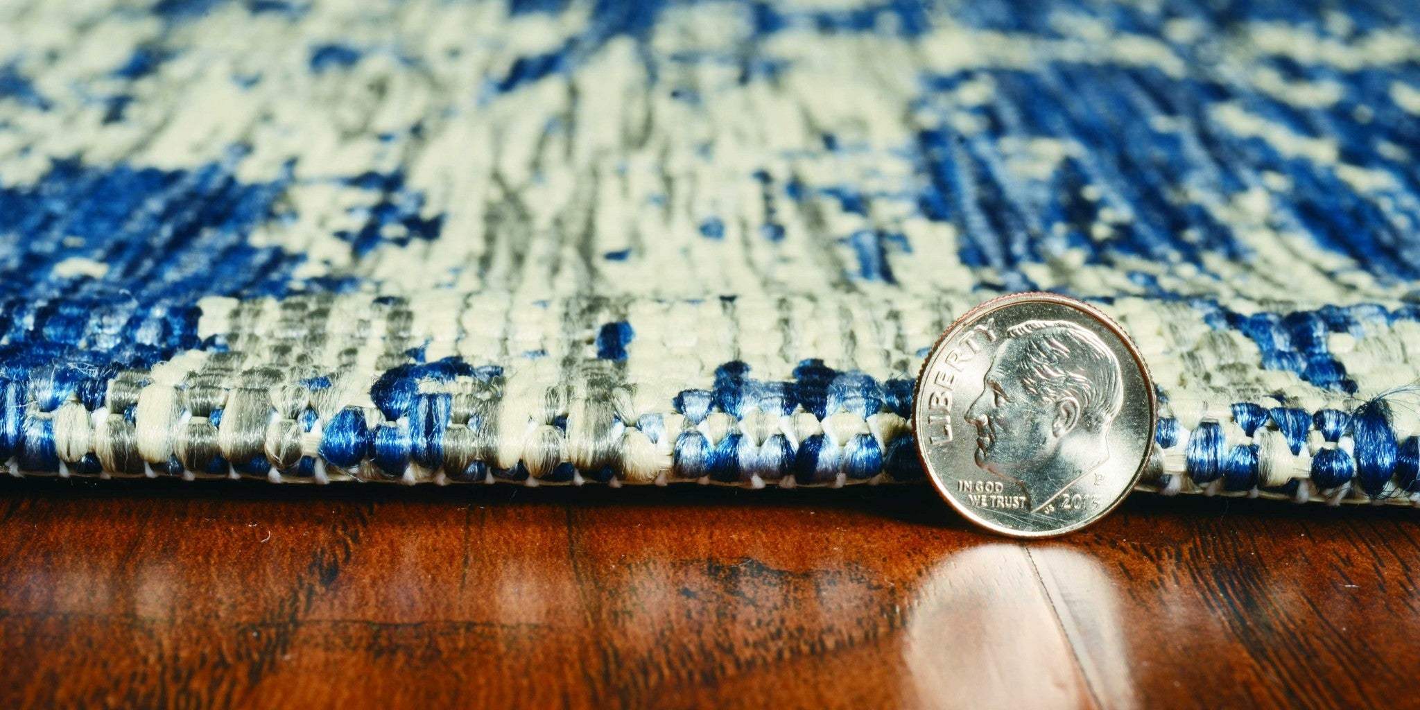 3' X 4' Blue Abstract Area Rug - Image 8