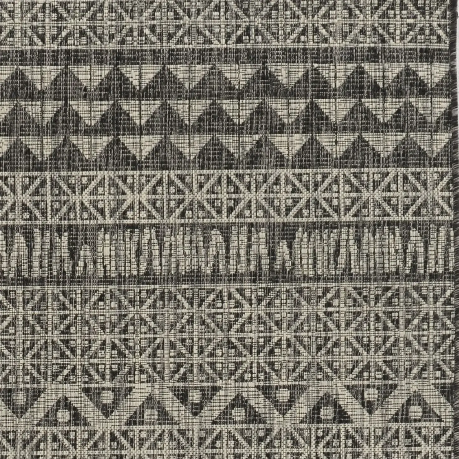 3' X 4' Charcoal Southwestern Indoor Outdoor Area Rug - Image 4