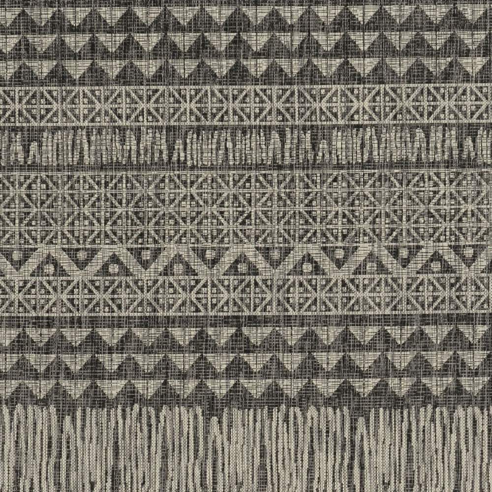 3' X 4' Charcoal Southwestern Indoor Outdoor Area Rug - Image 6