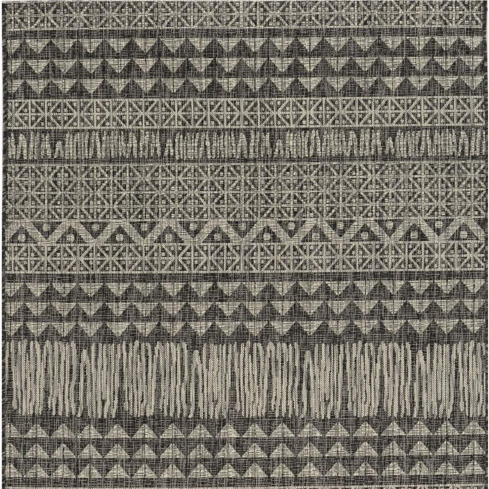 3' X 4' Charcoal Southwestern Indoor Outdoor Area Rug - Image 7