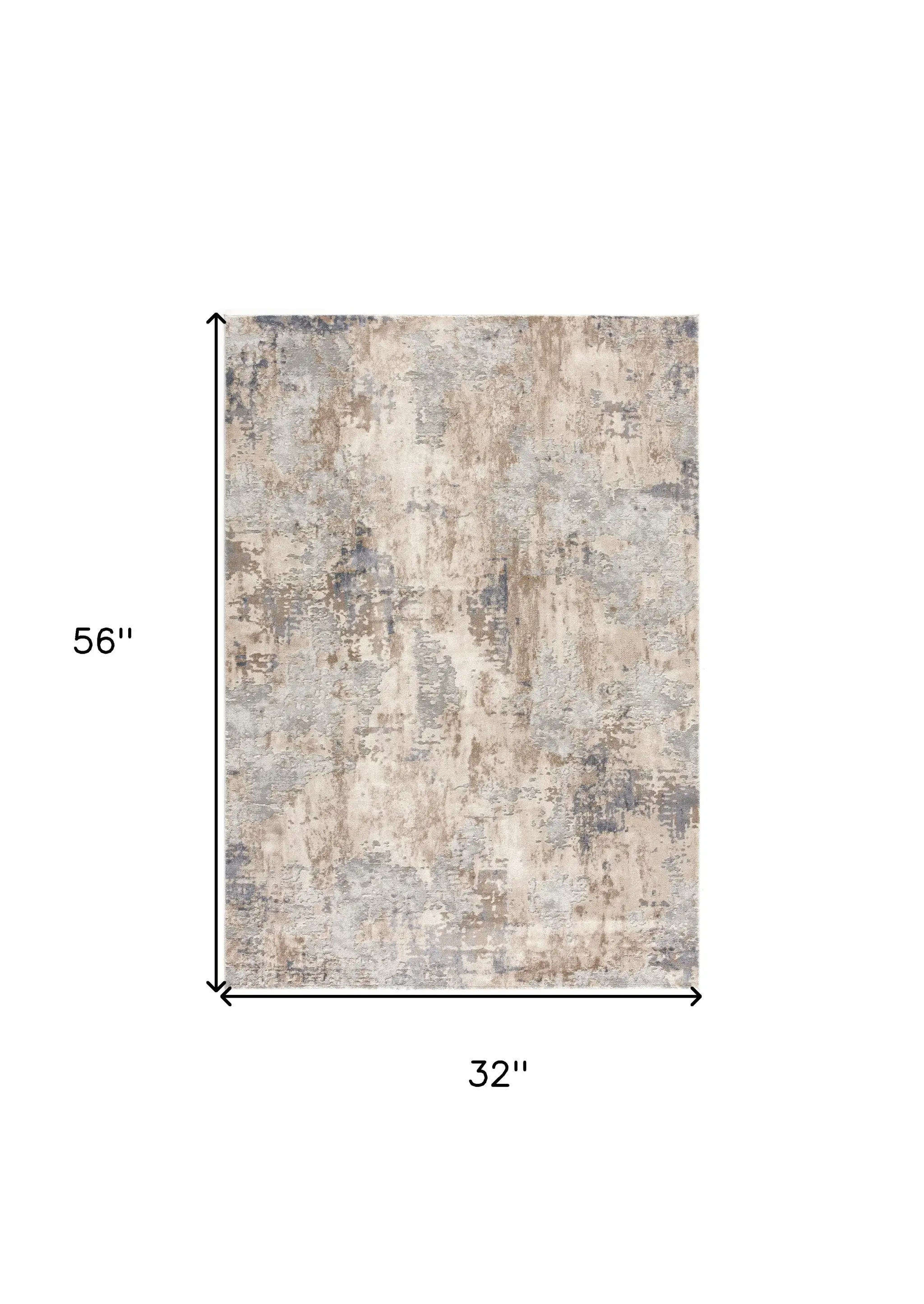3' X 5' Beige Abstract Dhurrie Area Rug - Image 5