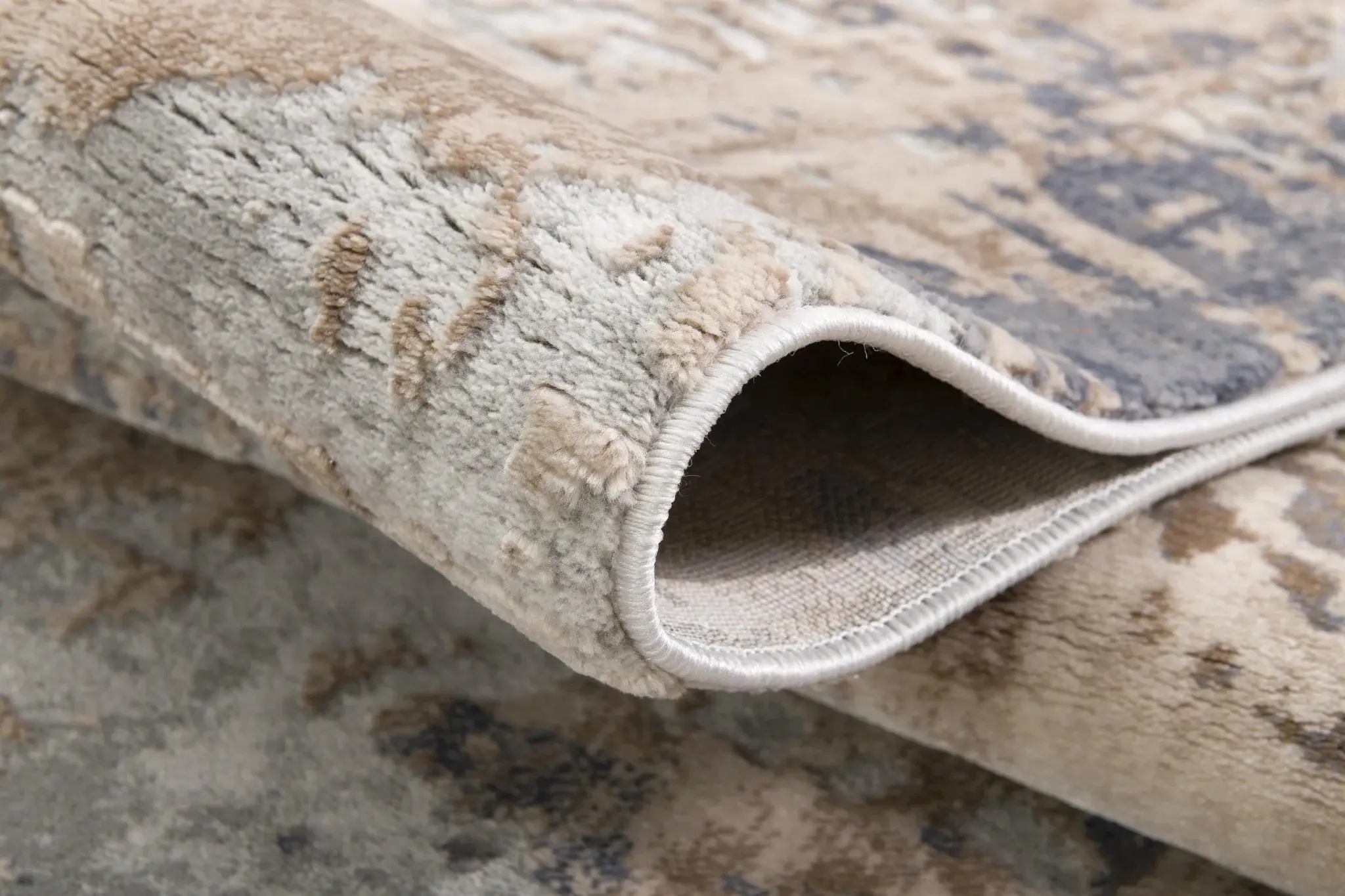 3' X 5' Beige Abstract Dhurrie Area Rug - Image 7