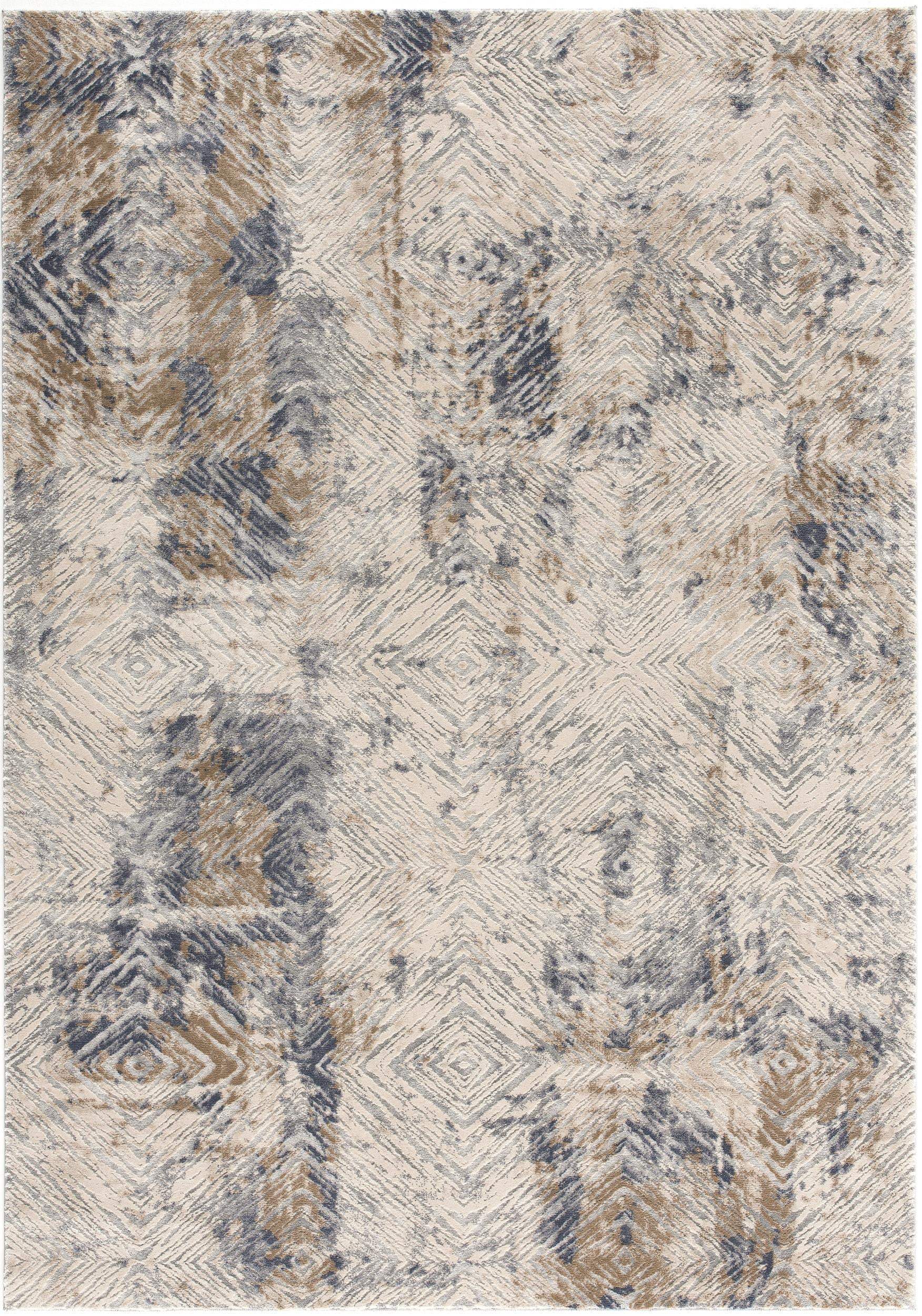 3' X 5' Beige Abstract Printed Area Rug - Image 2
