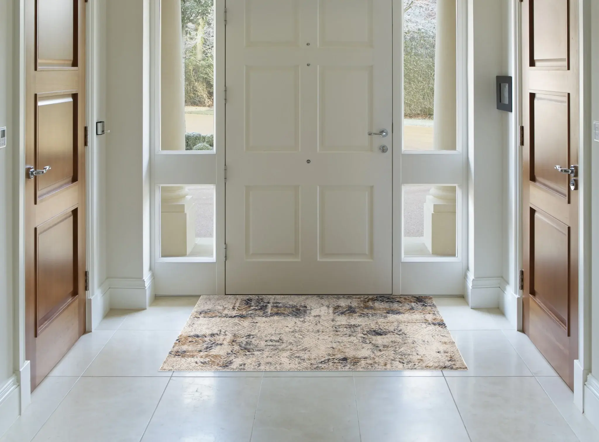 3' X 5' Beige Abstract Printed Area Rug - Image 5