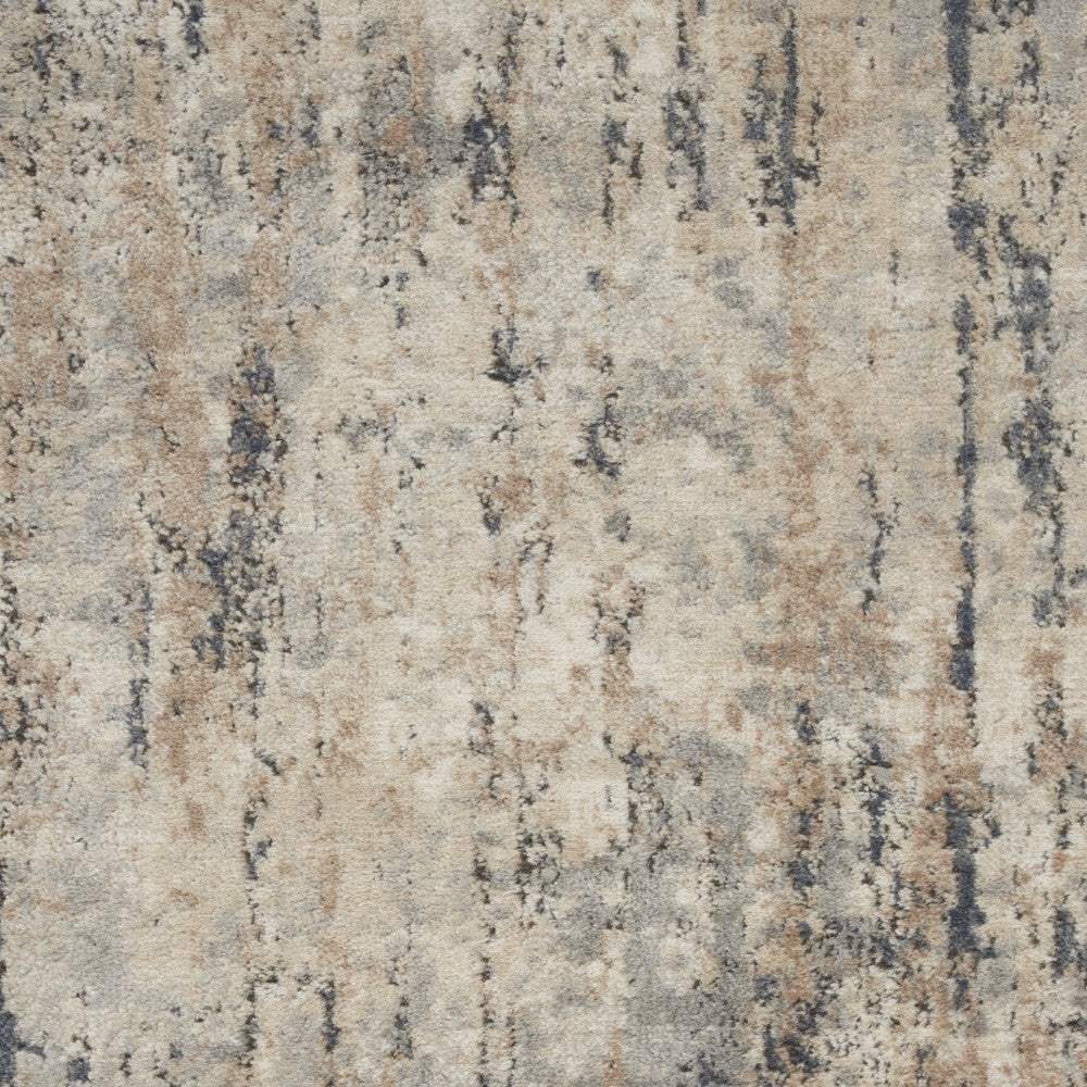 3' X 5' Beige And Grey Abstract Power Loom Non Skid Area Rug - Image 9