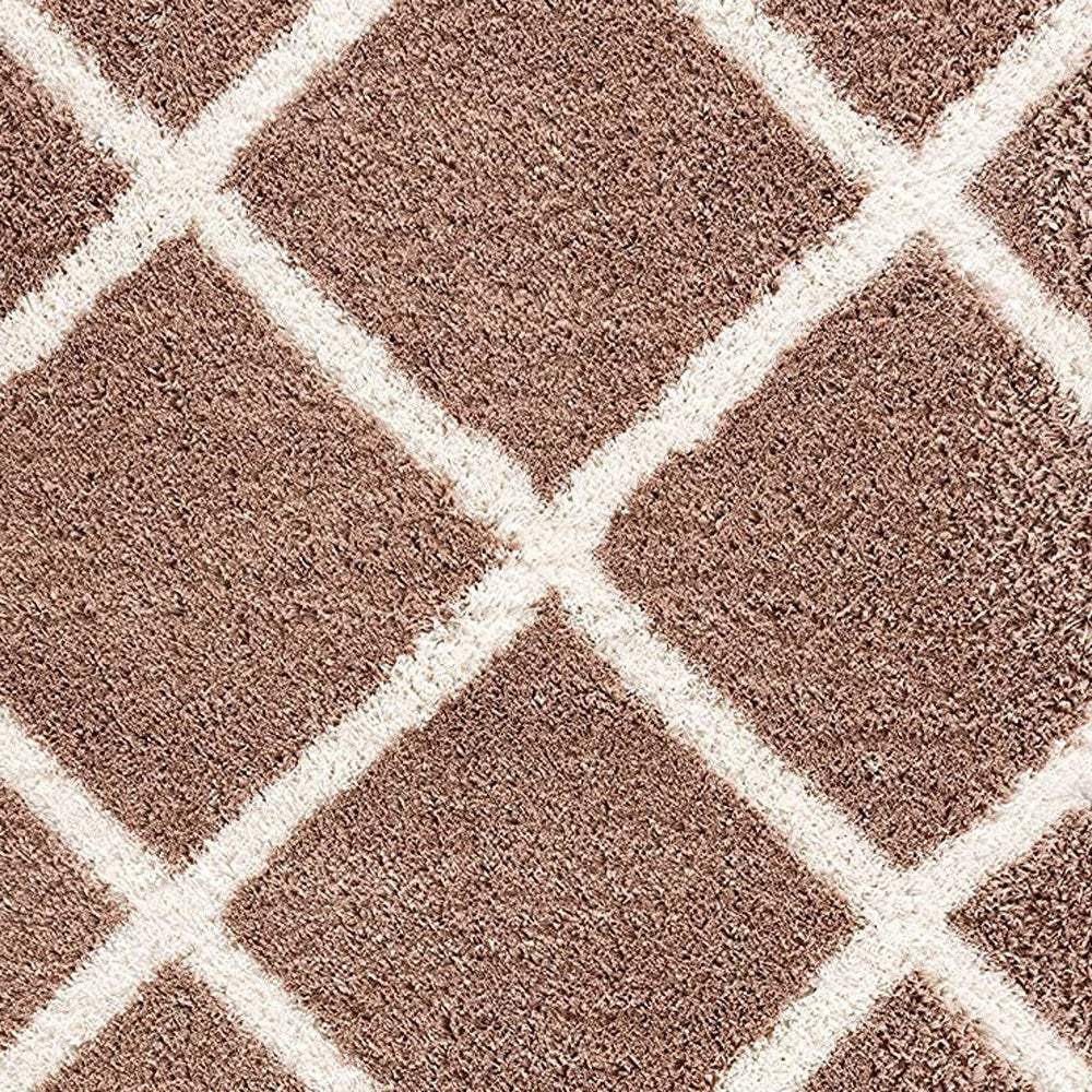 3' X 5' Beige Geometric Area Rug - Image 2