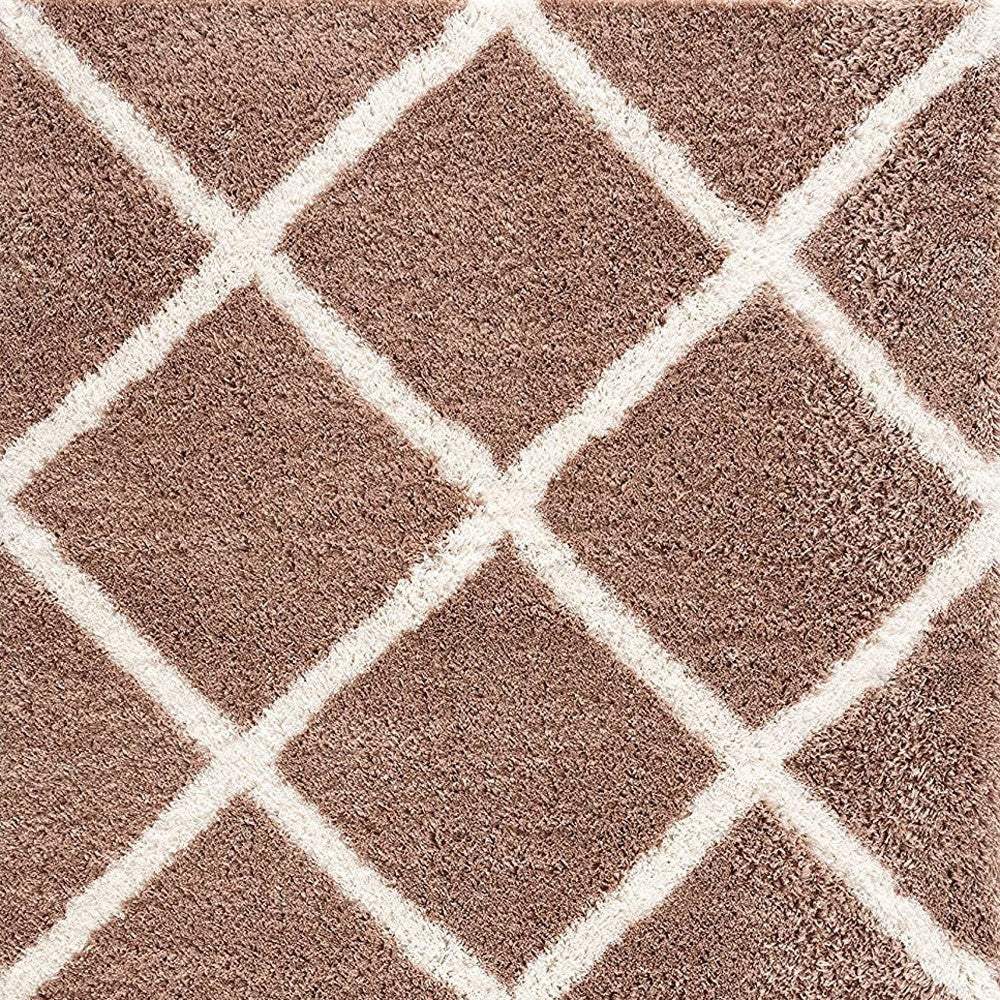 3' X 5' Beige Geometric Area Rug - Image 3
